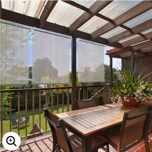 48" x 66" Exterior Cordless Push-Up HDPE Roller Shade